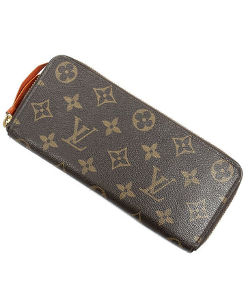Louis Vuitton Brown & Orange Monogram Canvas Clemence Wallet ( Pre-