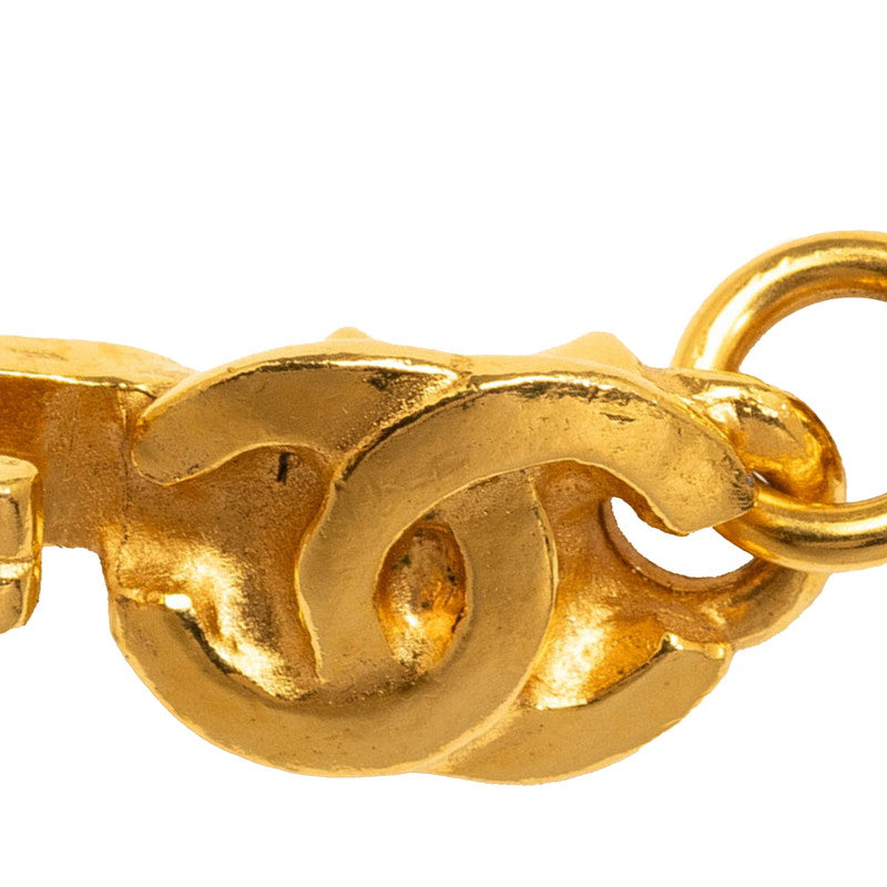 CHANEL Vintage Cocomark Necklace Gold Ladies