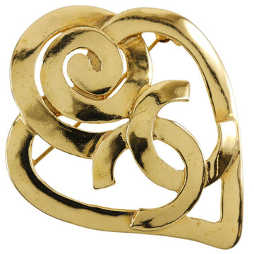 Suale  OFF Chanel Chanel Brooch G    95P Heart  19.4g    A-Ranked