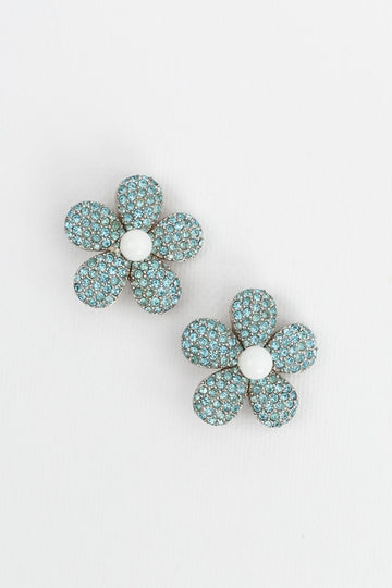 Boucles d'oreilles fleurs Yves Saint Laurent