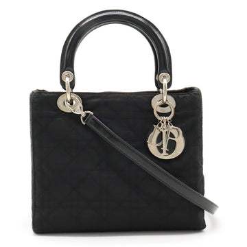 Christian Dior  Dior Canary Handbags 2WAY Nylon Black Silver Gold