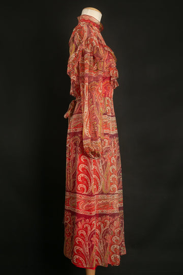 Robe en mousseline imprimée Thea Porter