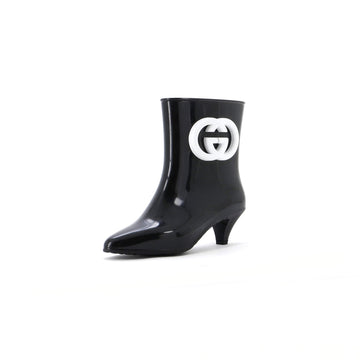 Women's Interlocking G Ankle Rain Boots Rubber
