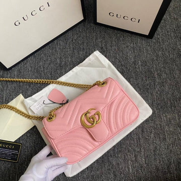 Makersluxe - Marmont Shoulder Messenger Bag Pink