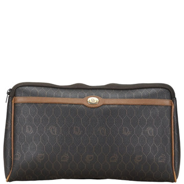 Dior  Logo Clutch Bags Clutch Black Beige PVC Leather  Dior