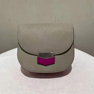Celine - Trotteur Handbag - Leather Grey Plain TT-0001