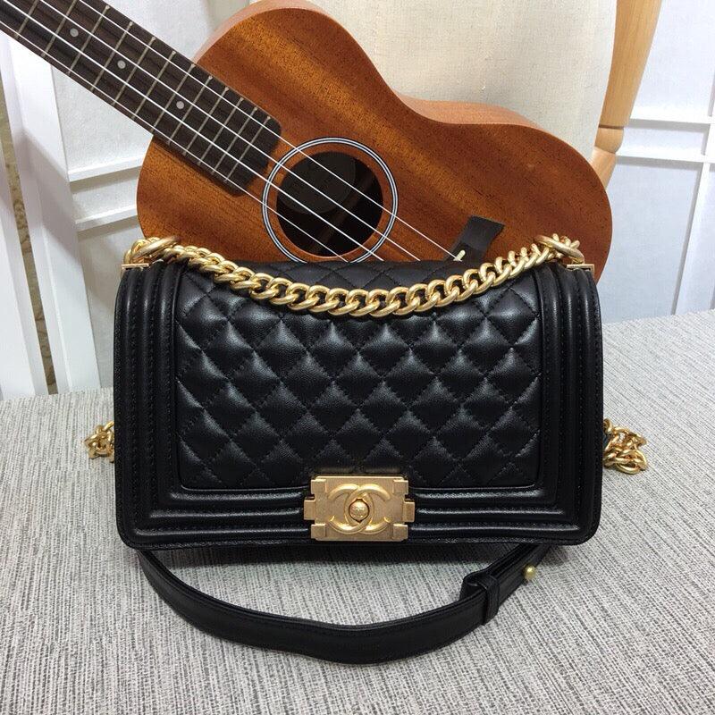 Makersluxe - Boy Shoulder Bag Gold-Color Hardware
