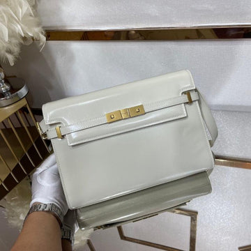 Makersluxe - MANHATTAN SHOULDER BAG IN BOX WHITE