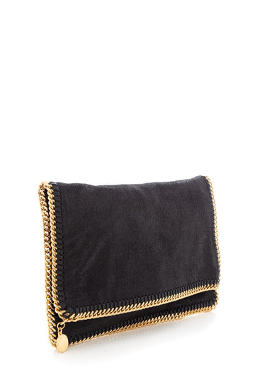 Stella McCartney Black & Gold Falabella Clutch