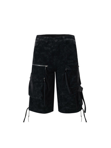 Makersluxe Punk Street Multi-pocket Workwear Jorts