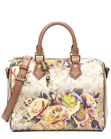 Louis Vuitton Limited Edition Gold & Brown Flower Garden Monogram Canvas Nicolas