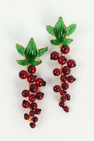 Boucles d'oreilles en pâte de verre Augustine