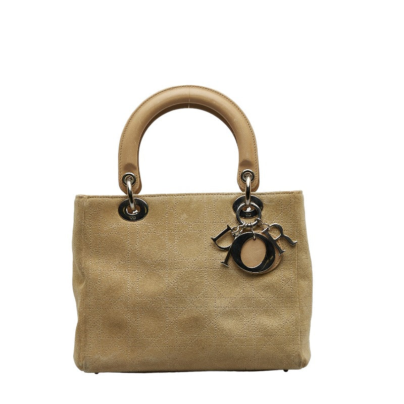 Dior  Dior Silver  Handbags Shoulder Bag 2WAY Beige Sued Ladies Dior [ Paris]
