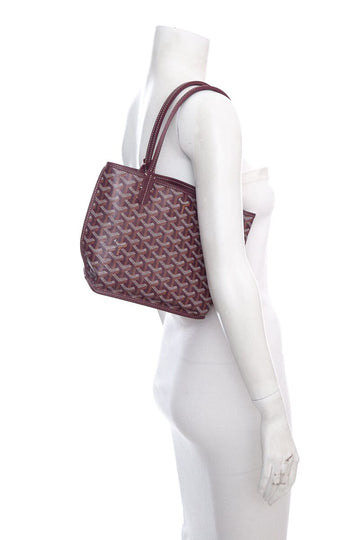 Goyard Maroon Reversible Anjou Mini Tote NWT