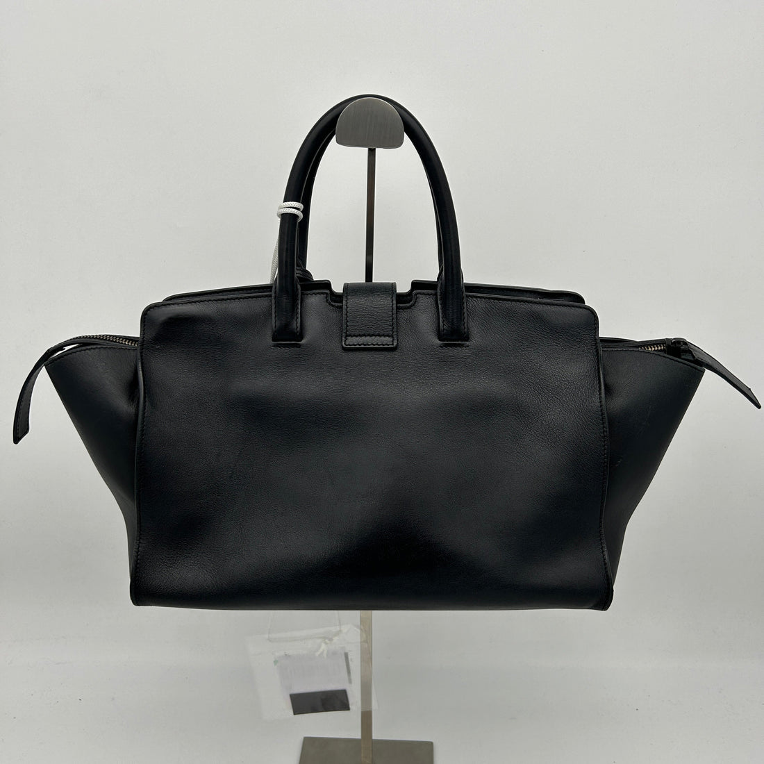 Saint Laurent Downtown Cabas Black Leather Tote Bag