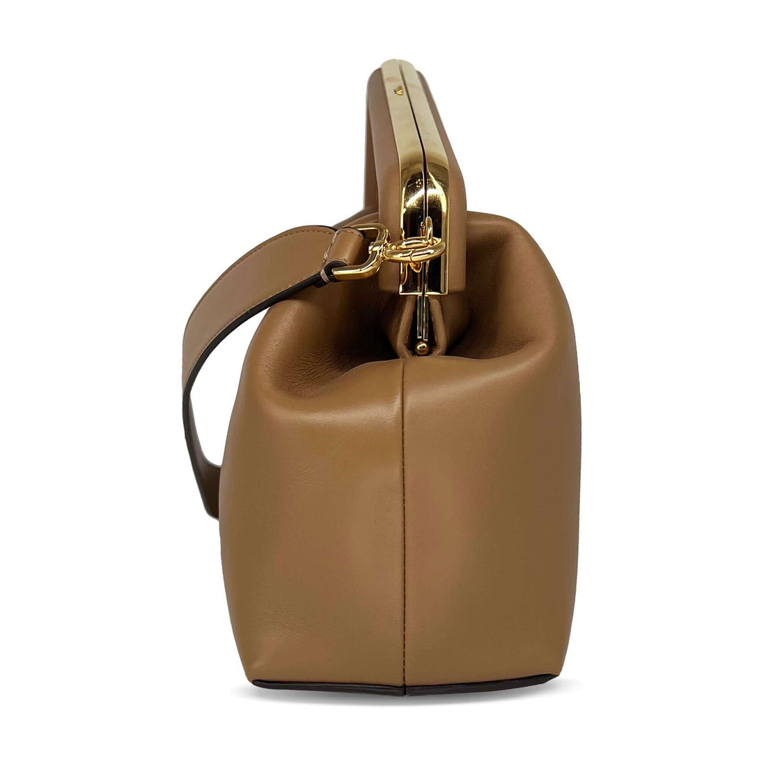 Fendi first medium clutch bag beige