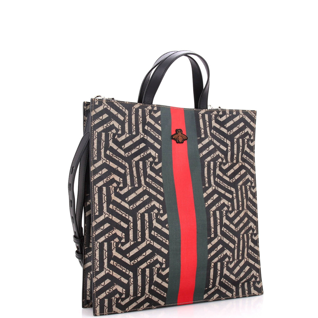 Convertible Soft Open Tote Caleido GG Coated Canvas