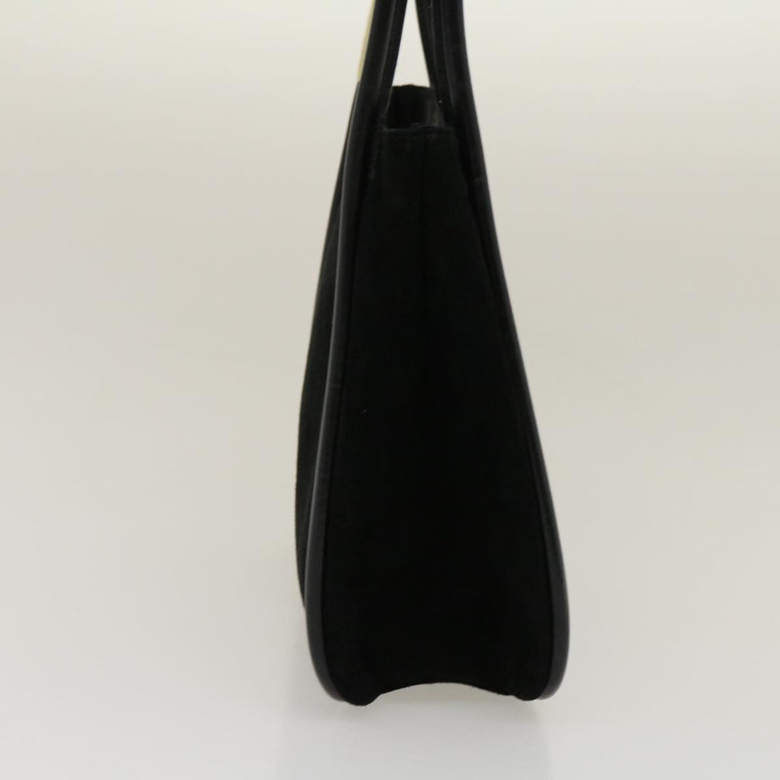 GUCCI Shoulder Bag Suede Leather Black fm1455