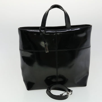 GUCCI Hand Bag Leather 3Set Black fm1716