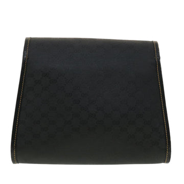 GUCCI Micro GG Canvas Turn Lock Shoulder Bag Black fm1814