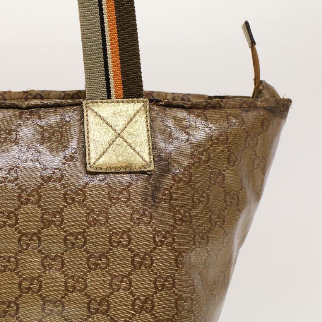 GUCCI GG Crystal Tote Bag Gold 131230 fm2314