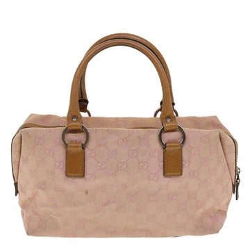 GUCCI GG Canvas Hand Bag Pink 113009 fm2349