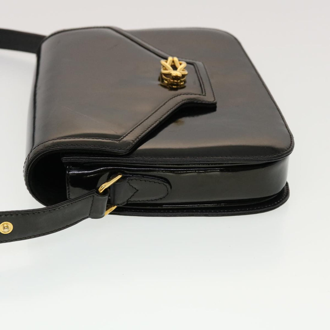 GUCCI Shoulder Bag Patent leather Black fm2405