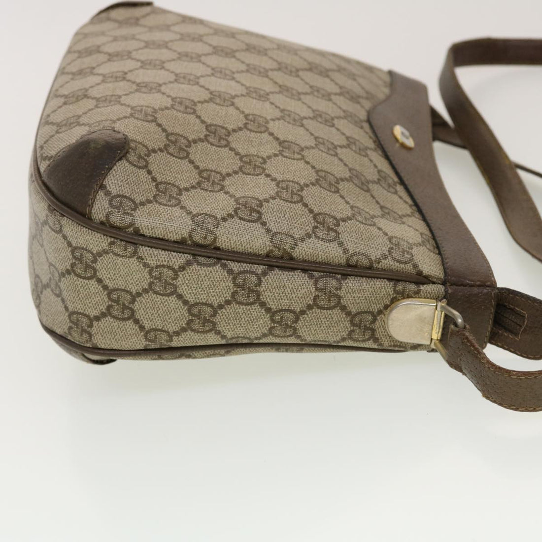 GUCCI GG Canvas Shoulder Bag PVC Leather Beige 32•02•022 fm2426