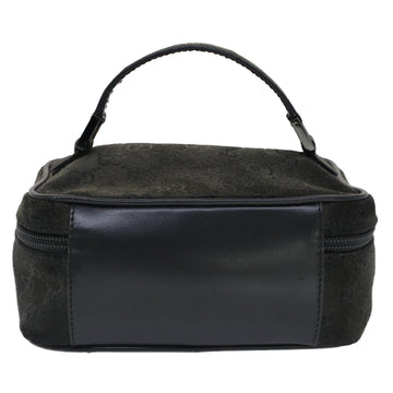 GUCCI GG Canvas Vanity Cosmetic Pouch Suede Gray 032 2854 0051 fm2654