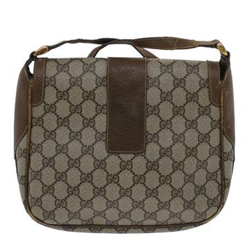 GUCCI GG Canvas Shoulder Bag PVC Leather Beige Brown 001 261 4425 fm2655