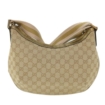 GUCCI GG Canvas Sherry Line Shoulder Bag Beige Gold 181092 fm2736