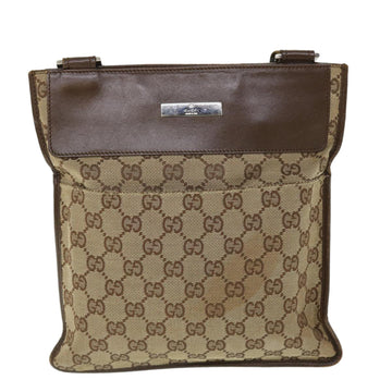 GUCCI GG Canvas Shoulder Bag Beige Brown 27639 fm2740
