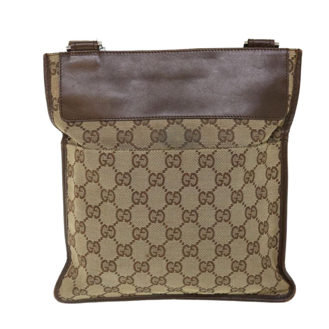 GUCCI GG Canvas Shoulder Bag Beige Brown 27639 fm2740