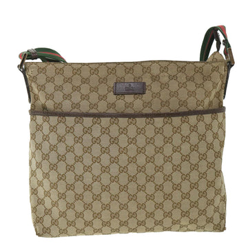 GUCCI GG Canvas Web Sherry Line Shoulder Bag Beige Red Green 189751 fm2790