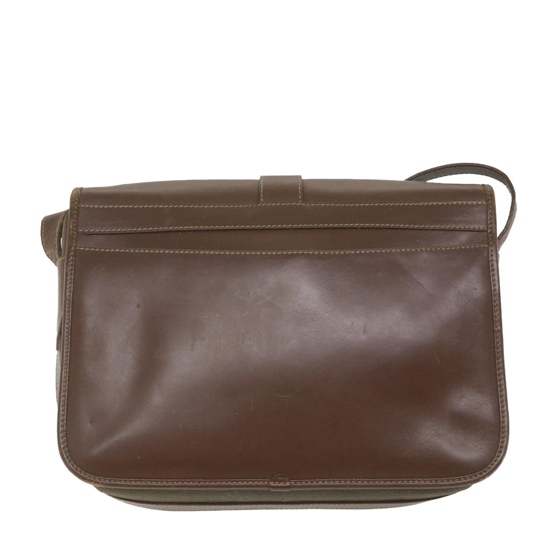 GUCCI Shoulder Bag Canvas Leather Beige Brown fm2880