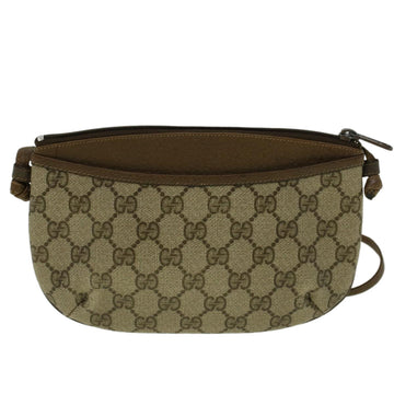 GUCCI GG Canvas Shoulder Bag PVC Leather Beige fm2929
