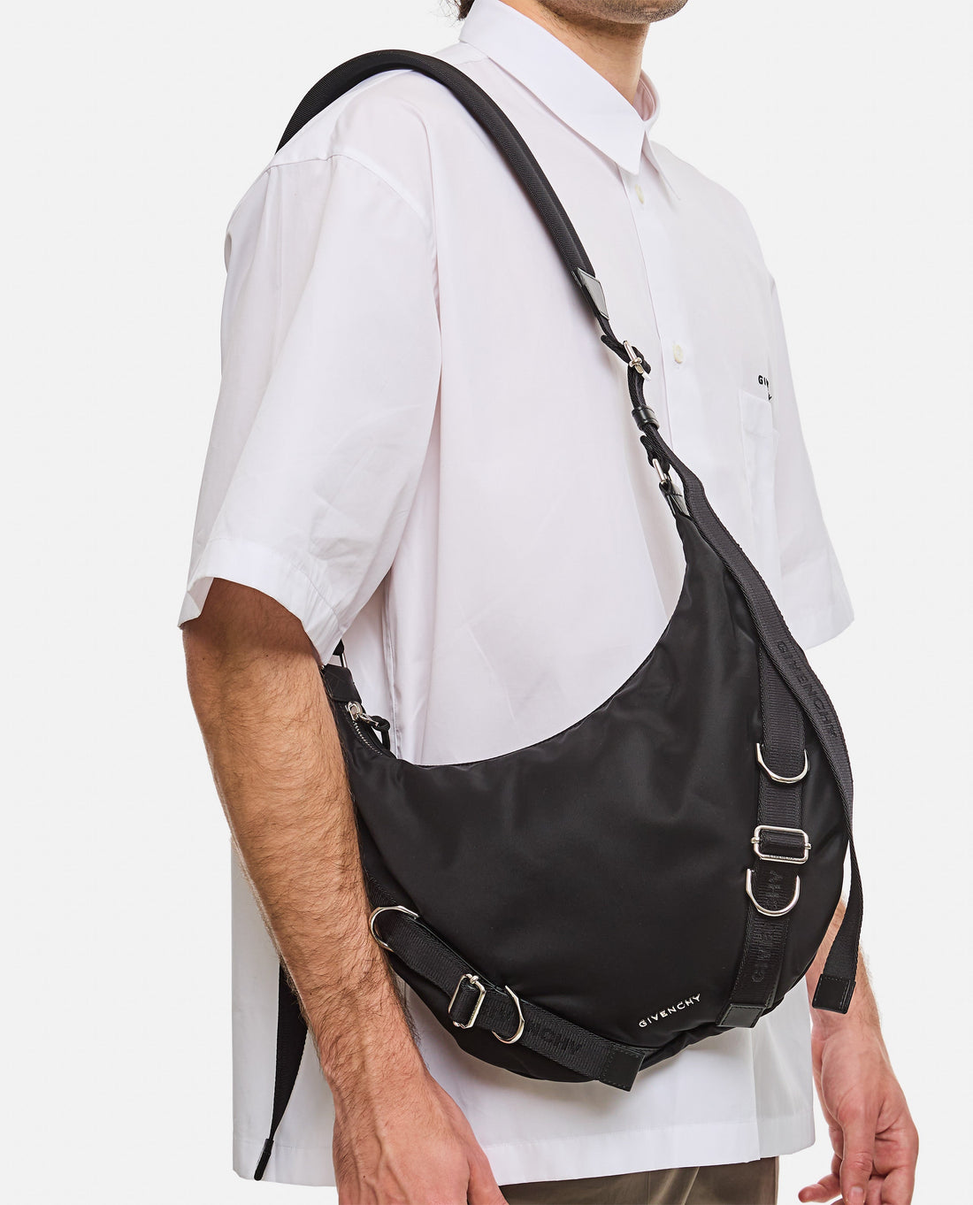Givenchy Men Voyou Nylon Crossbody Bag