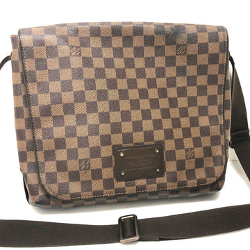 LOUIS VUITTON Shoulder Bag N51211 Damier canvas Ebene Damier Brooklyn MM Women Used