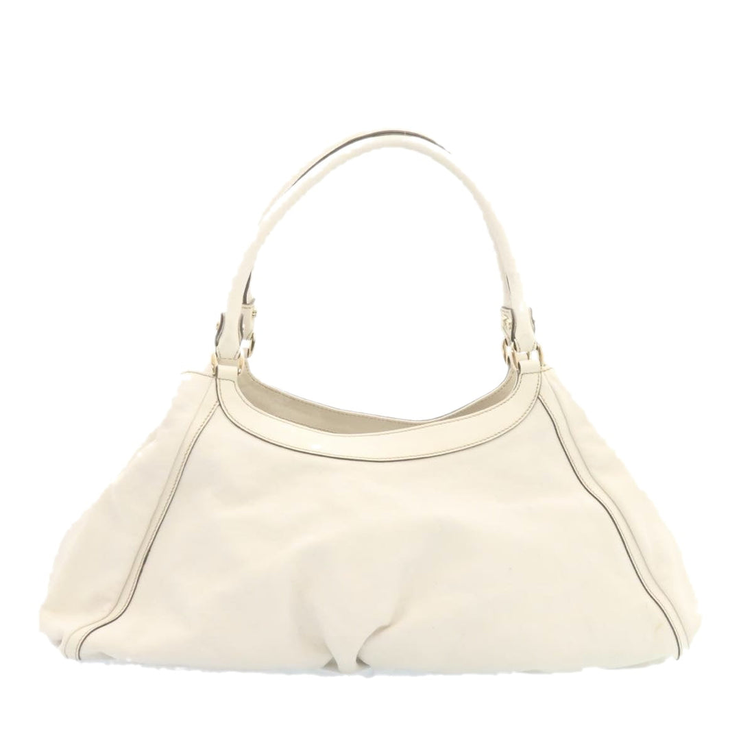 GUCCI Leather Tote Bag White am1090g
