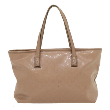 GUCCI GG Canvas Tote Bag PVC Leather Beige am2355g