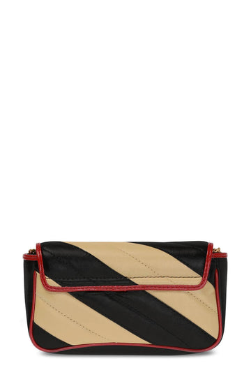 GG Marmont Super Mini Matelasse Bag Black Beige