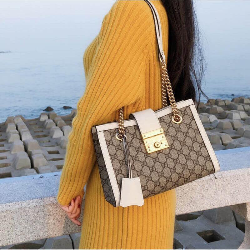 Makersluxe - Padlock Shoulder Bag White