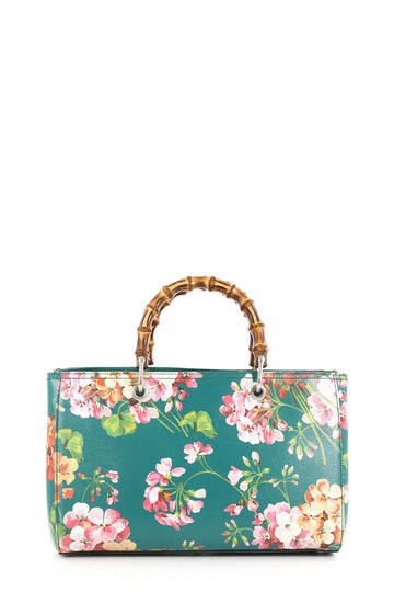 Medium Bamboo Shopper Green Blooms