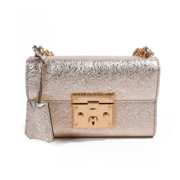 Gucci Metallic Padlock Shoulder Bag
