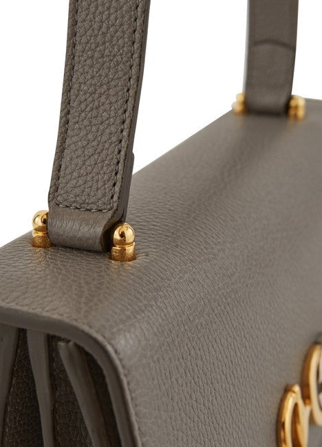 Gucci Women Zumi Grey Textured Leather Shoulder Bag