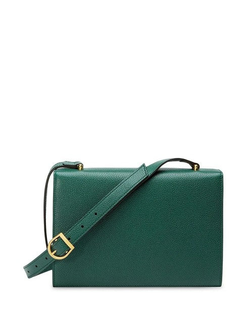 Gucci Women Zumi Small Green Textured Leather Shoulder Bag