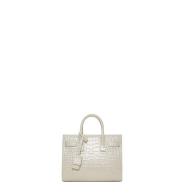 Makersluxe - NANO CLASSIC SAC DE JOUR BAG CROC WHITE