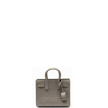 Makersluxe - NANO CLASSIC SAC DE JOUR BAG CROC GREY
