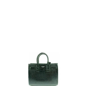 Makersluxe - NANO CLASSIC SAC DE JOUR BAG CROC GREEN