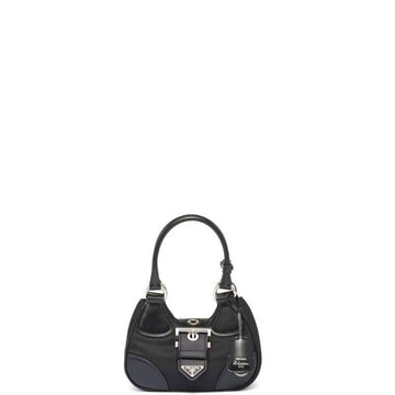 Makersluxe - Moon Re-Nylon And Leather Bag Black